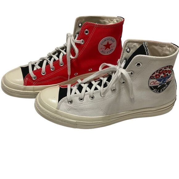Converse Chuck ‘Logo Play’ White Rush Blue Hi Tops. Awesome! Unisex M 11.5, W9.5 - Picture 2 of 16